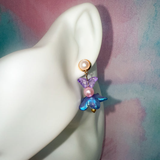 Gemini - Pearl Stud Drop Earring