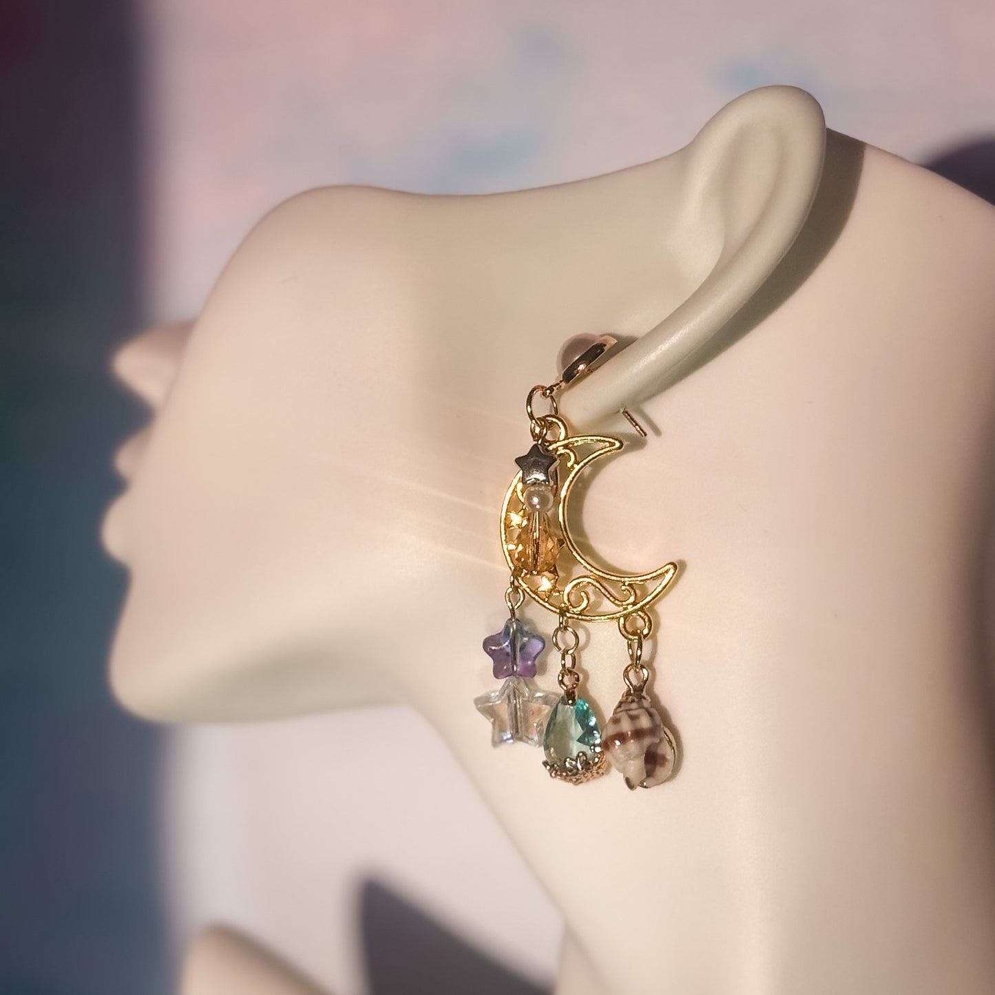 Aquarius - Pearl Stud Drop Earring