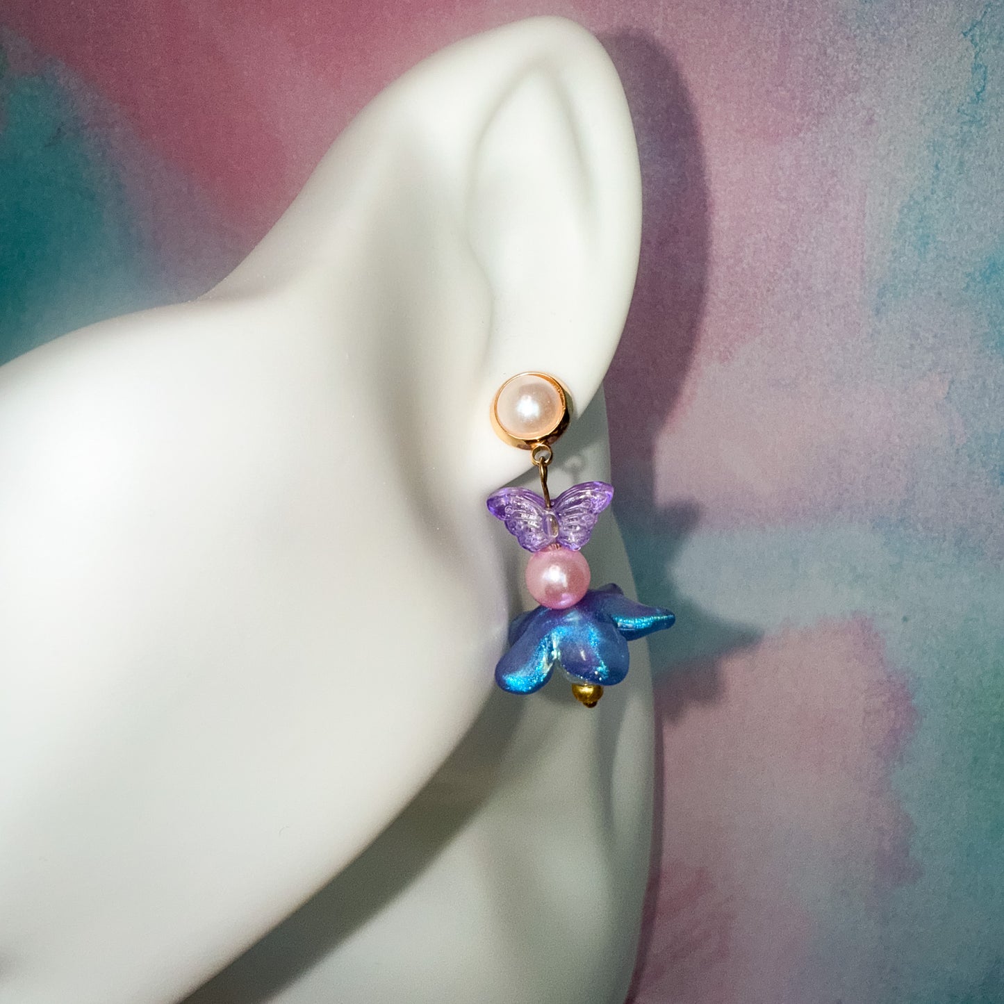 Gemini - Pearl Stud Drop Earring