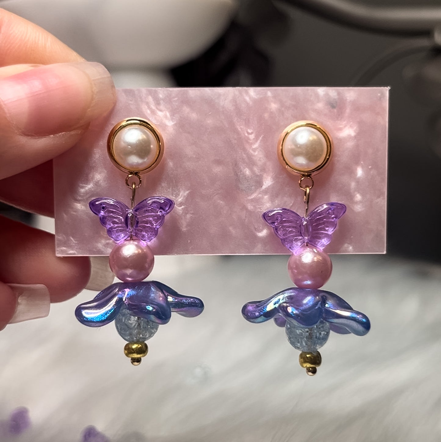 Gemini - Pearl Stud Drop Earring