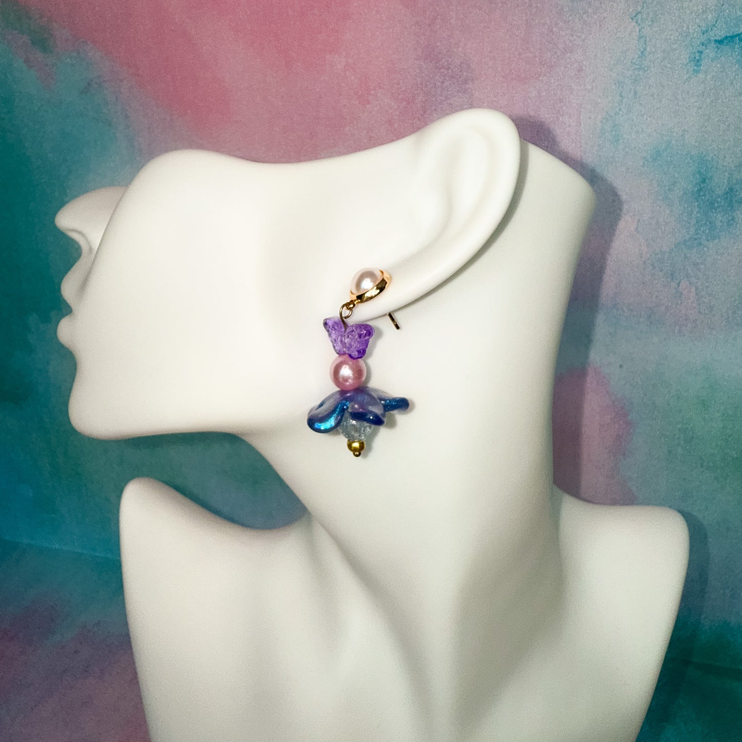 Gemini - Pearl Stud Drop Earring