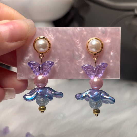 Gemini - Pearl Stud Drop Earring